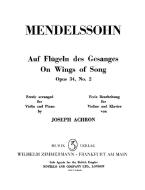 Sur les ailes du chant op. 34/2 