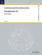 Paradromes III' is a challenging composition, using modern playing techniques in the flute part as well as in the piano part. This work by the young Greek composer Theodoros Gkougkousoudis was awarded the third prize at the Harald Genzmer Compositio Download