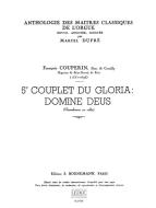 Gloria: Couplet No. 5: Domine Deus 