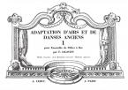 Adaptation Airs Danses Anciens Vol. 1 