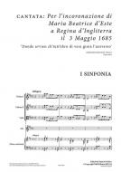 Cantata: Per l'incoronazione di Maria Beatrice d'Este a Regina d'Ingliterra il 3 Maggio 1685 