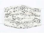 Gesichtsmaske mit Musik - Design 12: Notenzeilen 