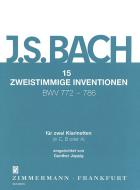 15 inventions à deux voix BWV 772-786 