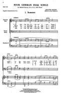 Four German Folk Songs 