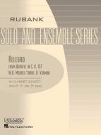 Clarinet Quartets With Score Allegro From Quartet In C K157 