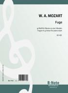 Fugue en g mineuer pour piano à quatre mains KV 401 
