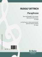 Paraphrase sur l'hymne de l'empereur (Hymne national allemand) pour orgue 