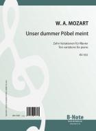 Variations sur 'Unser dummer Pöbel meint' pour piano KV 455 
