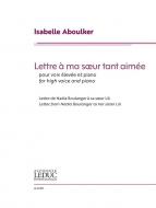 Lettre à ma soeur tant aimée 