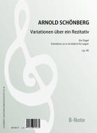 Variations sur un récitatif op. 40 