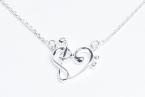 Pendentif Cœur de Clés + Chaîne de cou 40 cm HazenArt 
