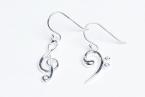 Boucles d'Oreilles Clé de Sol & Clé de Fa HazenArt 