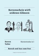 Kerzenschein wirft seidenes Glänzen 