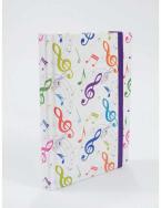 Carnet de notes g-clef coloré A6 