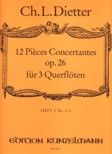 Douze Pièces concertantes pour 3 Flutes Heft 1 