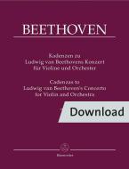 Cadences pour le concerto de violon de Ludwig van Beethoven op. 61 Download