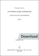 und düsteren auges, blutbesprengt 