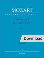 Missa brevis en ré mineur K. 65 (61a) Download