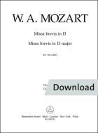 Missa brevis en ré majeur KV 194 (186h) Download