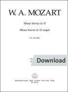 Missa brevis en ré majeur KV 194 (186h) Download