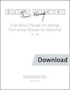 5 courts morceaux pour cordes OP. 116 