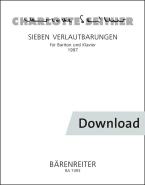Sept déclarations pour baryton et piano Download