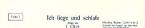 Ich liege und schlafe (Psalm 4, 9) 
