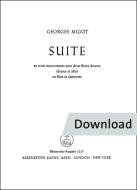 Suite en trois mouvements pour deux flutes douces (dessus et alto) ou flute et clarinette 