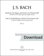 Comme les gouttes de pluie et la neige du ciel BWV 18 