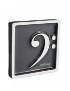 Magnet bass clef white 