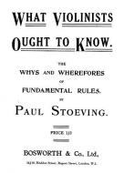 What Violinists Ought To Know 