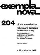 Hebrew Ballads on Poems by Else Lasker-Schüler 