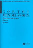 Variations Serieuses, op. 54 pour Piano 