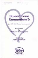 Sweet Love Remember'd 