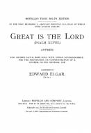 Great Is The Lord 