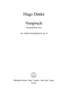 Vorspruch Wer die Musik sich erkiest op.19 Standard