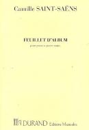 Feuillet D'album pour piano a quatre mains 