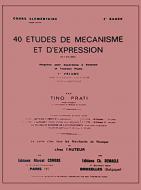 Etudes de mécanisme et d'expression (40) Vol.1 