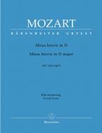 Missa brevis en ré majeur KV 194 (186h) Standard