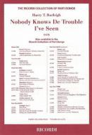 Nobody Knows de Trouble I've Seen Satb 