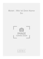 Motet 'wie Ist Dein Name So Gross!' 