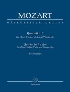 Quatuor pour hautbois, violon, alto et violoncelle en fa majeur KV 370 (368b) 