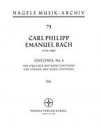 Symphonie pour cordes et basse continue en ut majeur Wq 182,3 Standard