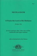 O praise the Lord in his holiness 