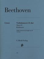 Cadences pour le concerto pour violon op. 61 