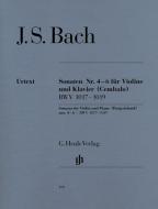 Sonates no. 4 - 6 pour violon et clavier (clavecin) BWV 1017- 1019 