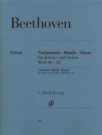 Variations, Rondo, Danses pour piano et violon 