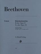 Trios avec clarinette en si bémol majeur et mi bémol majeur pour piano, clarinette (ou violon) et violoncelle op. 11 und 38 