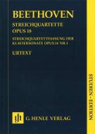 Quatuors cordes et version pour quatuor à cordes de la Sonate pour piano Edition révisée op. 18/1-6 und op. 14/1 