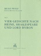 Four Poems By Heine, Shakespeare And Byron 